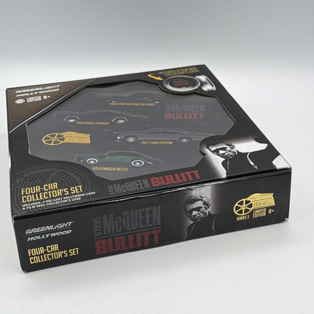 Bullitt Four Car Collectors Set 1968 Fastback Mustang, Charger & Beetle - Picture 4 of 5
